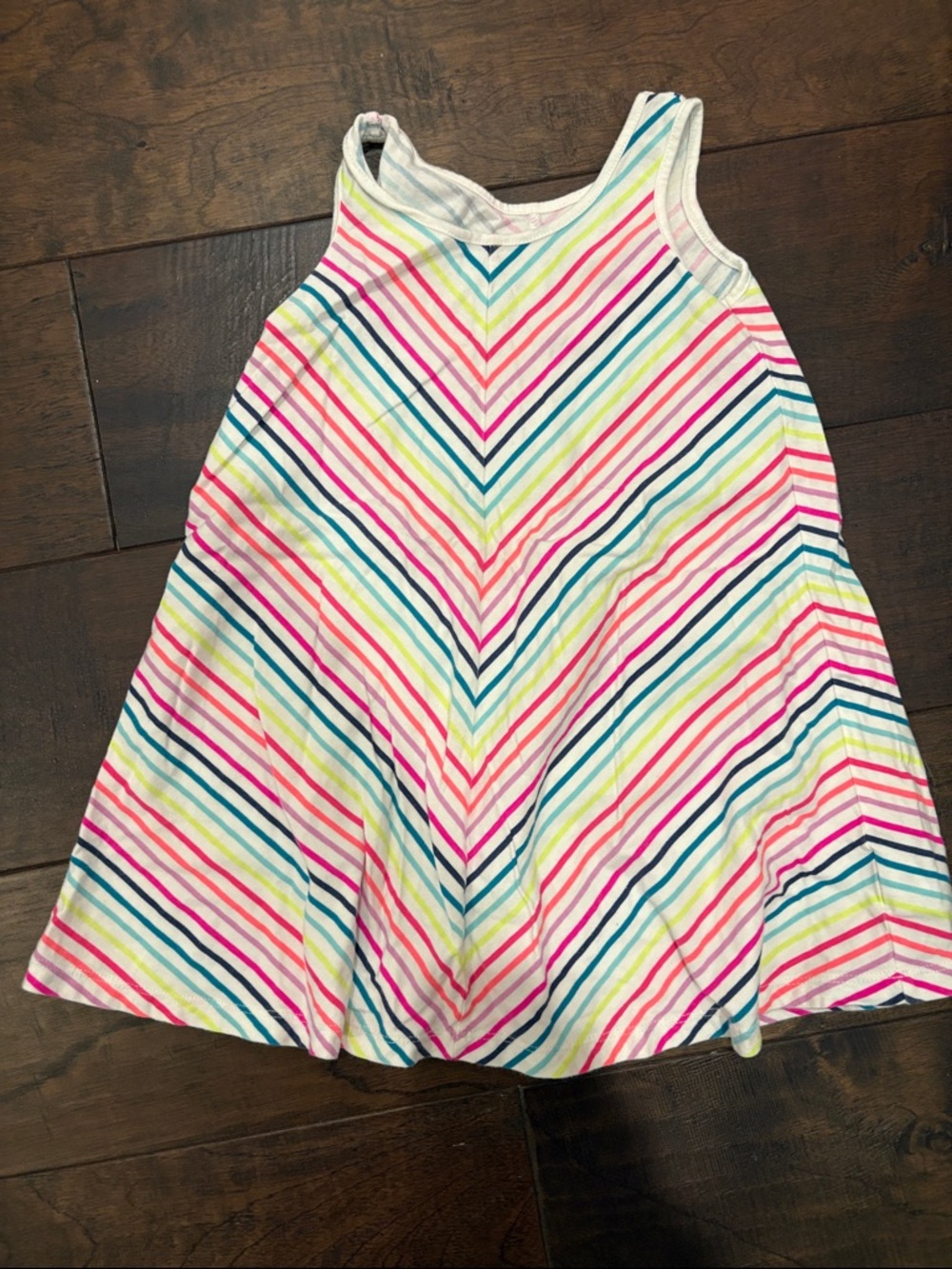✨GAP Baby Girl Diagonal Pastel Stripe Top - White with Pink & Blue